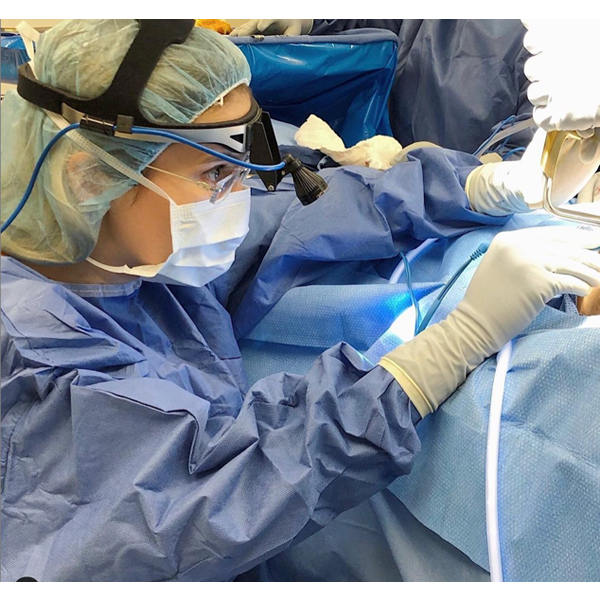 Dr. Maia undergoing a surgical operation
