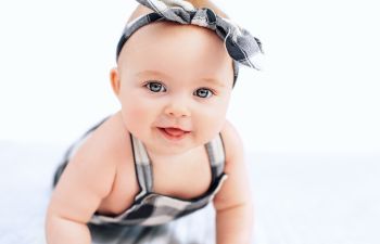 Cute cheerful baby.