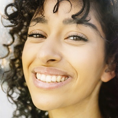 young woman with beautiful smile