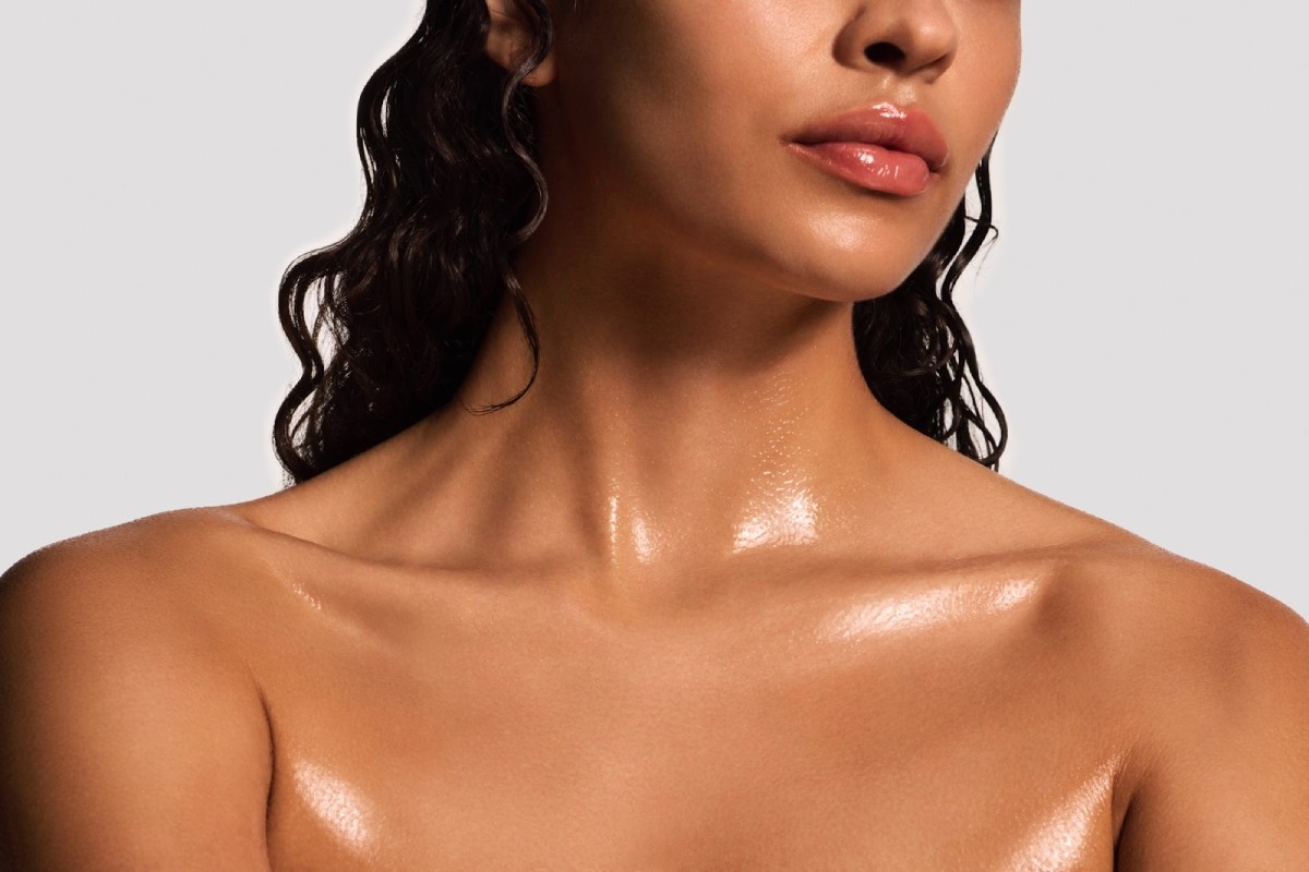 Beautiful woman's smooth skin.