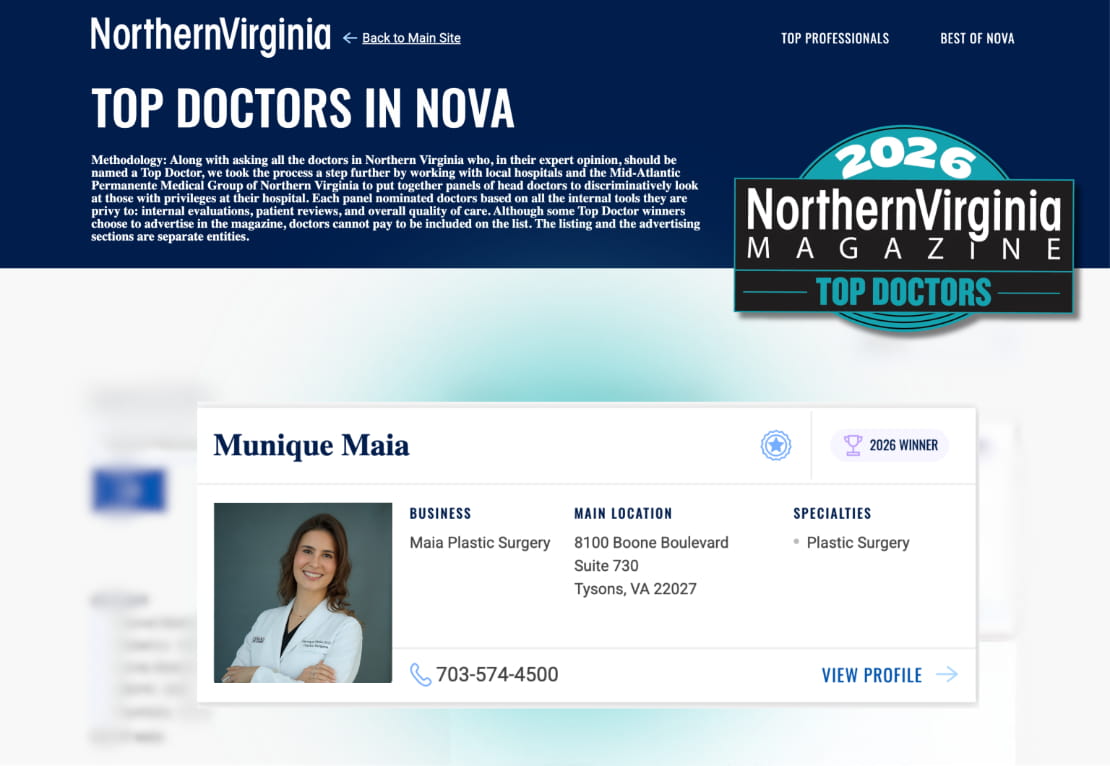 screenshot of article titled: Top doctors in Nova