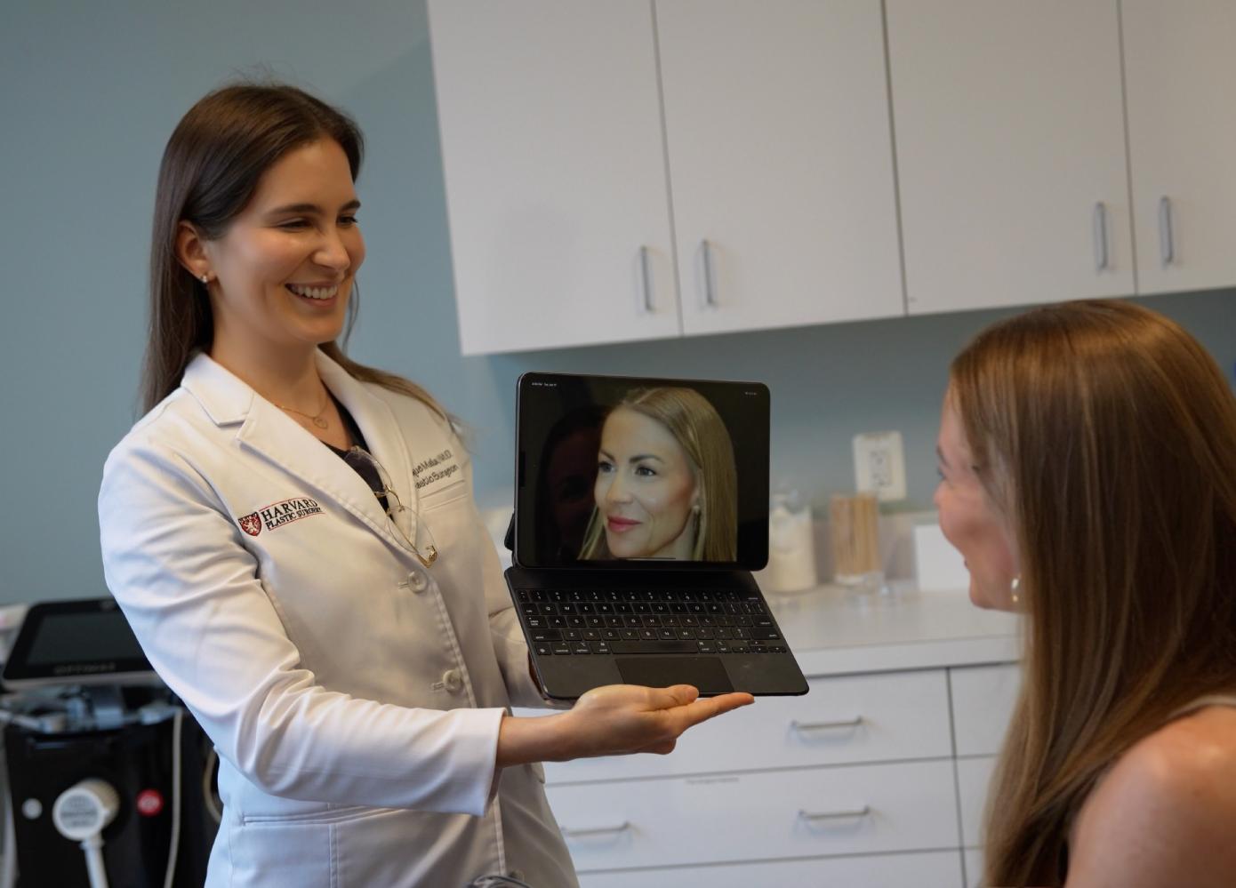 Dr. Maia with patient